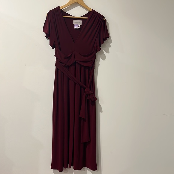 • BHLDN • Mendoza Maxi Dress Gown Burgundy Red 6 Women’s - Picture 3 of 6